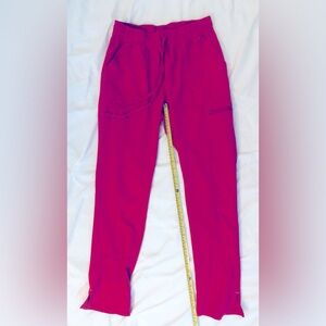 EUC Scrubstar performance hot pink scrub pants, lightweight and stretchy.